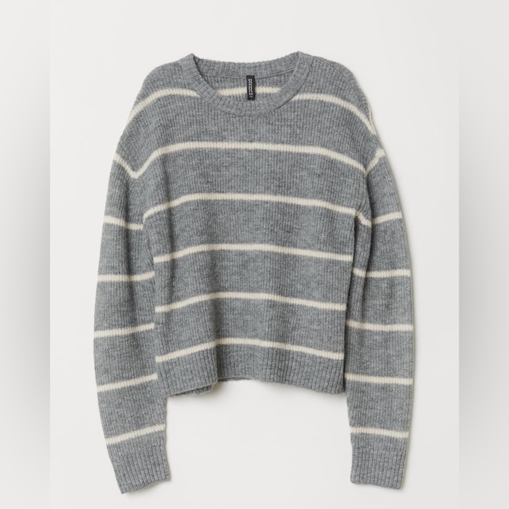 H&M DIVIDED | Striped Cropped Sweater